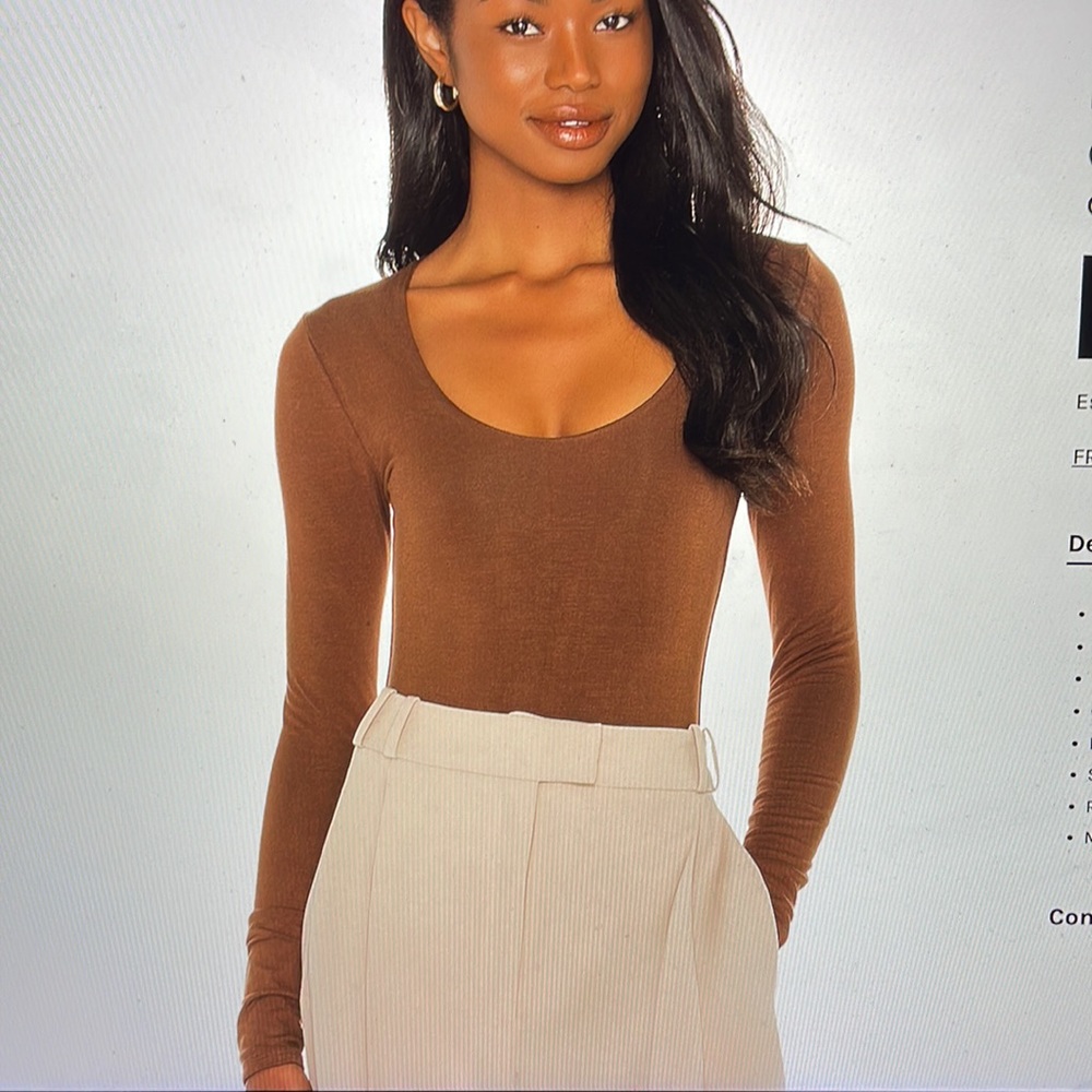 RE ONA scoop neck bodysuit